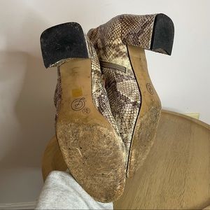 daria snakeskin bootie